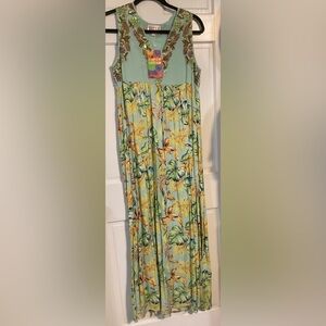 Gypsy Queen Tropical Floral Maxi Dress